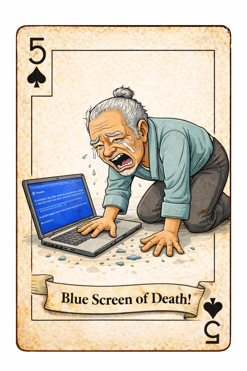 5 of Spades - Blue Screen of Death