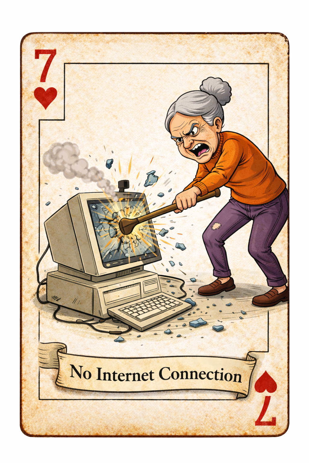 7 of Hearts - No Internet Connection