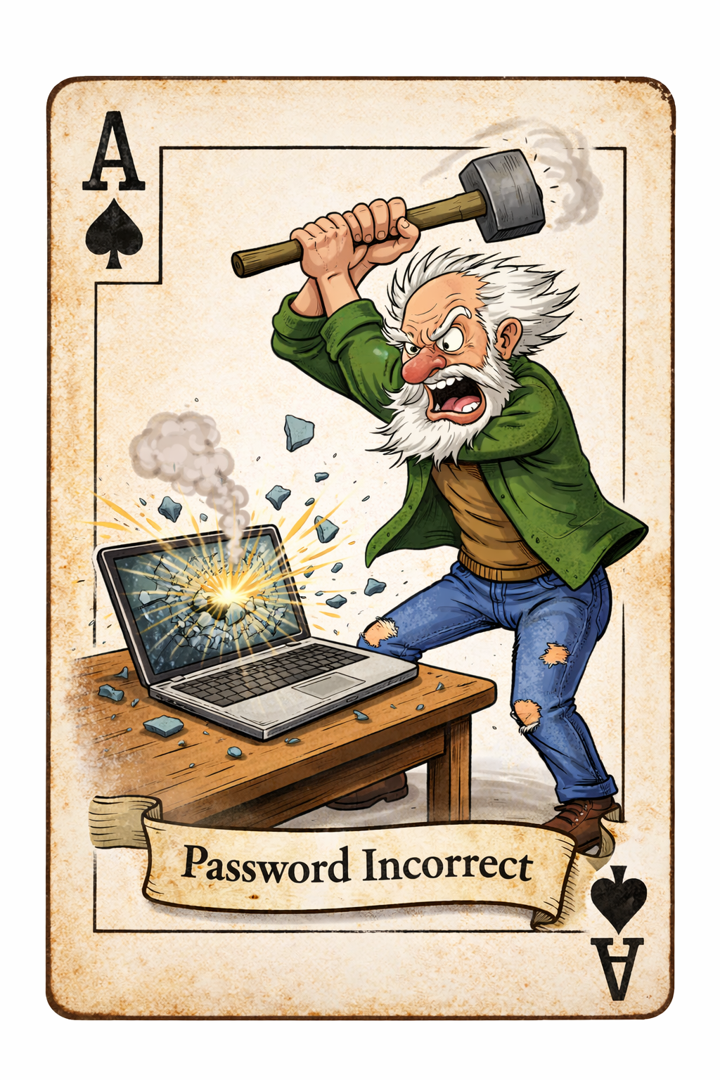 Ace of Spades - Password Incorrect