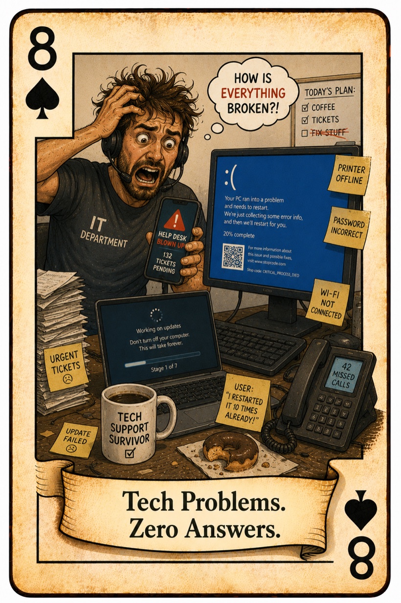 8 of Spades - Tech Problems, Zero Answers